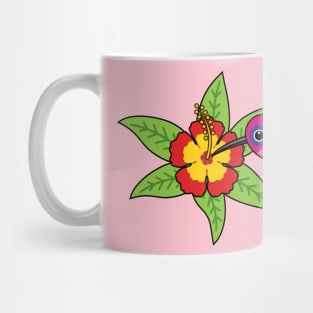 Colorful Hummingbird on Hibiscus Tropical Flower Mug